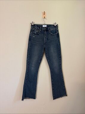 Pistola Lennon High Rise Cropped Boot Jeans Raw Hem Size 26
